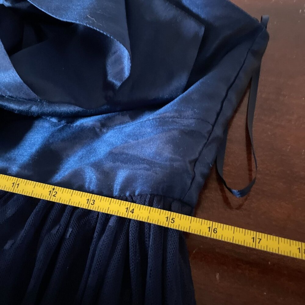 NWT Anthropologie Hutch Tulle Navy Bow Dress SZ 10 Coquette Formal strapless - Picture 8 of 11